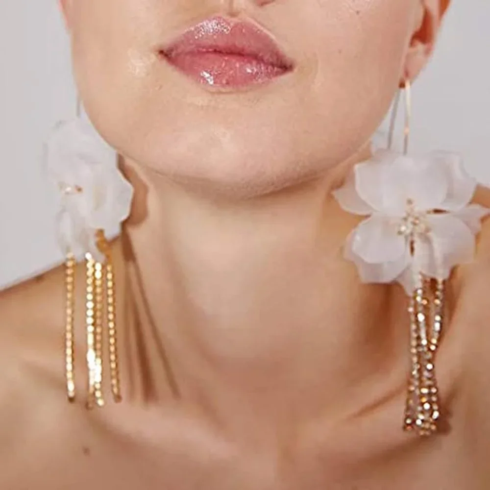 ♥Anthro Crystal Petal Earrings ♥ - Picture 2 of 5